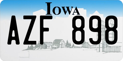 IA license plate AZF898