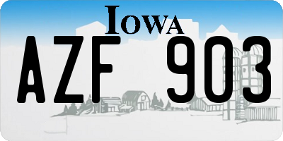IA license plate AZF903