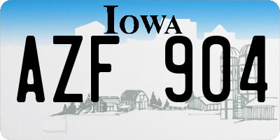 IA license plate AZF904
