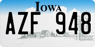 IA license plate AZF948
