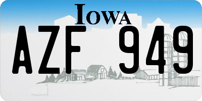IA license plate AZF949