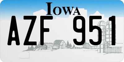 IA license plate AZF951