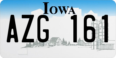 IA license plate AZG161