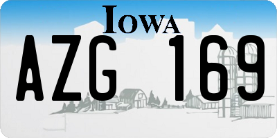 IA license plate AZG169