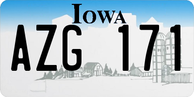 IA license plate AZG171