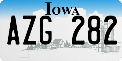 IA license plate AZG282
