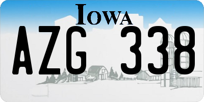 IA license plate AZG338