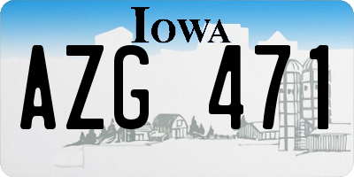 IA license plate AZG471