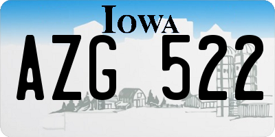 IA license plate AZG522