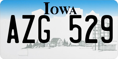 IA license plate AZG529