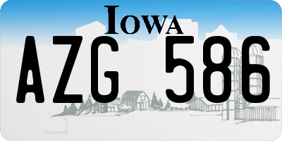 IA license plate AZG586