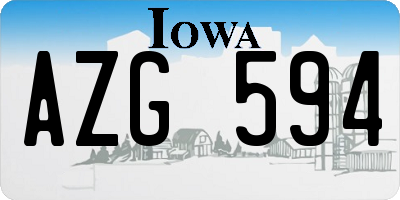 IA license plate AZG594