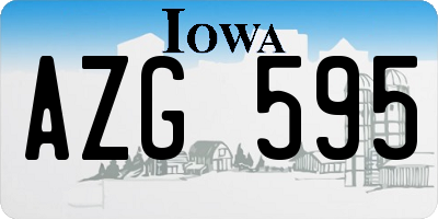 IA license plate AZG595