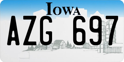 IA license plate AZG697