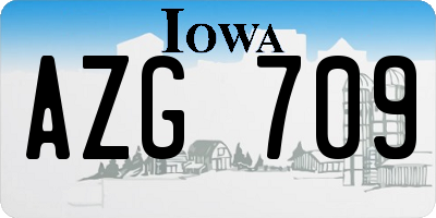 IA license plate AZG709