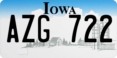 IA license plate AZG722