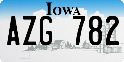 IA license plate AZG782