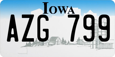 IA license plate AZG799