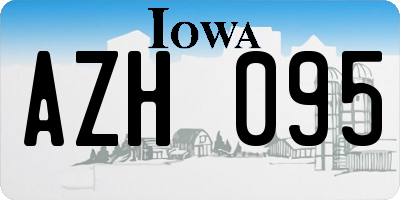 IA license plate AZH095
