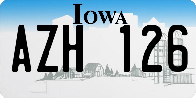 IA license plate AZH126