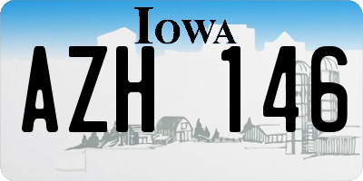 IA license plate AZH146