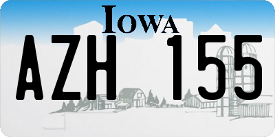 IA license plate AZH155