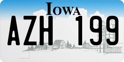 IA license plate AZH199