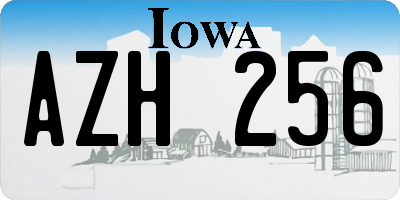 IA license plate AZH256