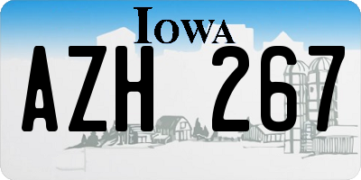 IA license plate AZH267