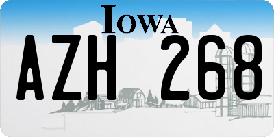 IA license plate AZH268