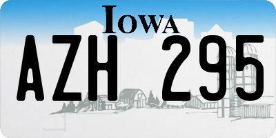 IA license plate AZH295