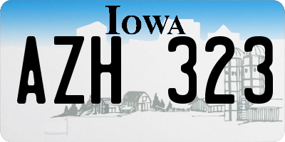 IA license plate AZH323