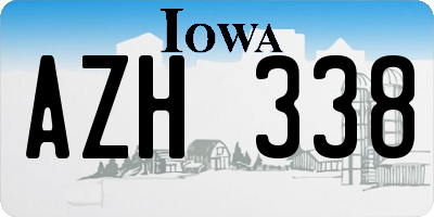 IA license plate AZH338