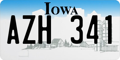 IA license plate AZH341
