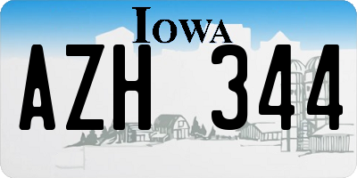 IA license plate AZH344