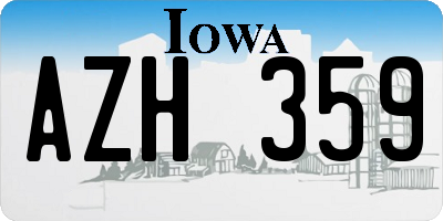 IA license plate AZH359