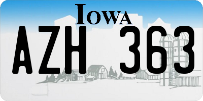 IA license plate AZH363