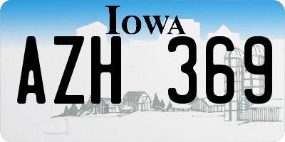 IA license plate AZH369
