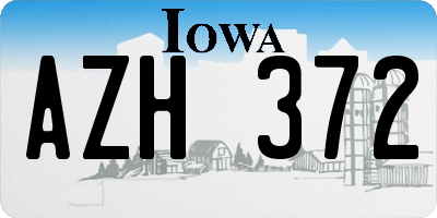 IA license plate AZH372
