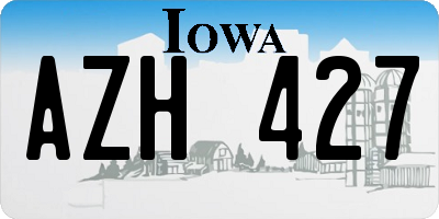 IA license plate AZH427