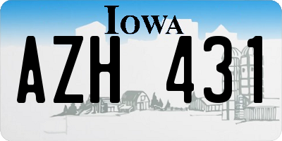 IA license plate AZH431