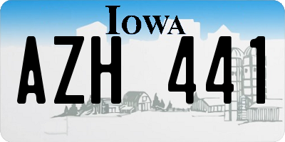 IA license plate AZH441