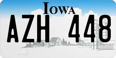 IA license plate AZH448