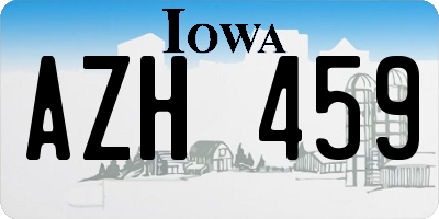 IA license plate AZH459