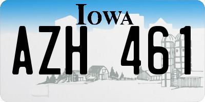 IA license plate AZH461