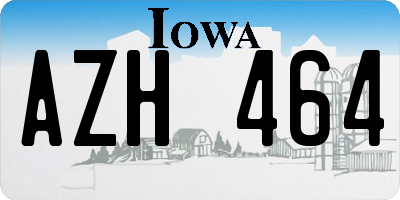 IA license plate AZH464