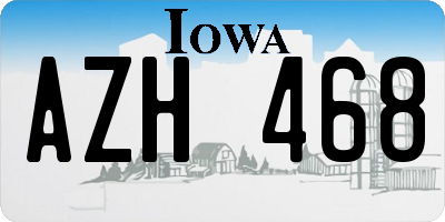 IA license plate AZH468
