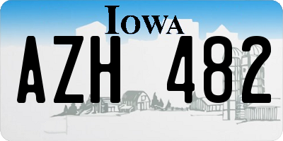 IA license plate AZH482