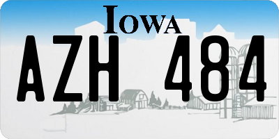 IA license plate AZH484