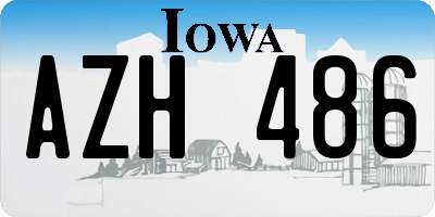 IA license plate AZH486